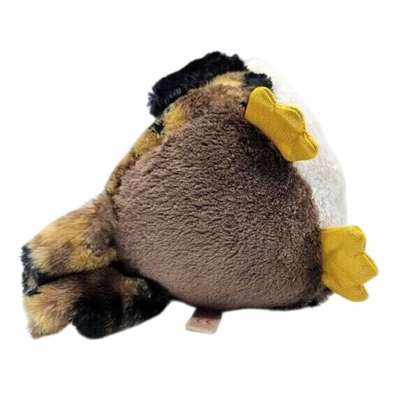 Ty Beanie Boos Owliver Owl Plush Brown White 10" Yellow Glitter Eyes Beak 2014 - Picture 7 of 11